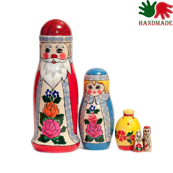 Nesting dolls Santa Claus Russian Ded Moroz matryoshka nesting doll for kids wood toy hand painted custom nesting dolls