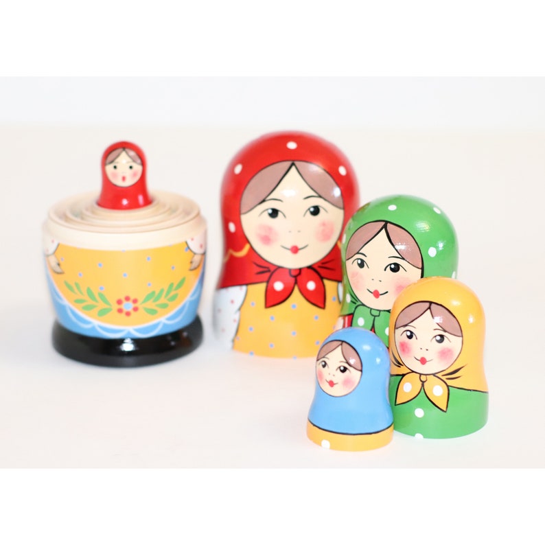 Nesting dolls Kirov Russia matryoshka nesting doll for kids wood toy hand painted custom nesting dolls modern