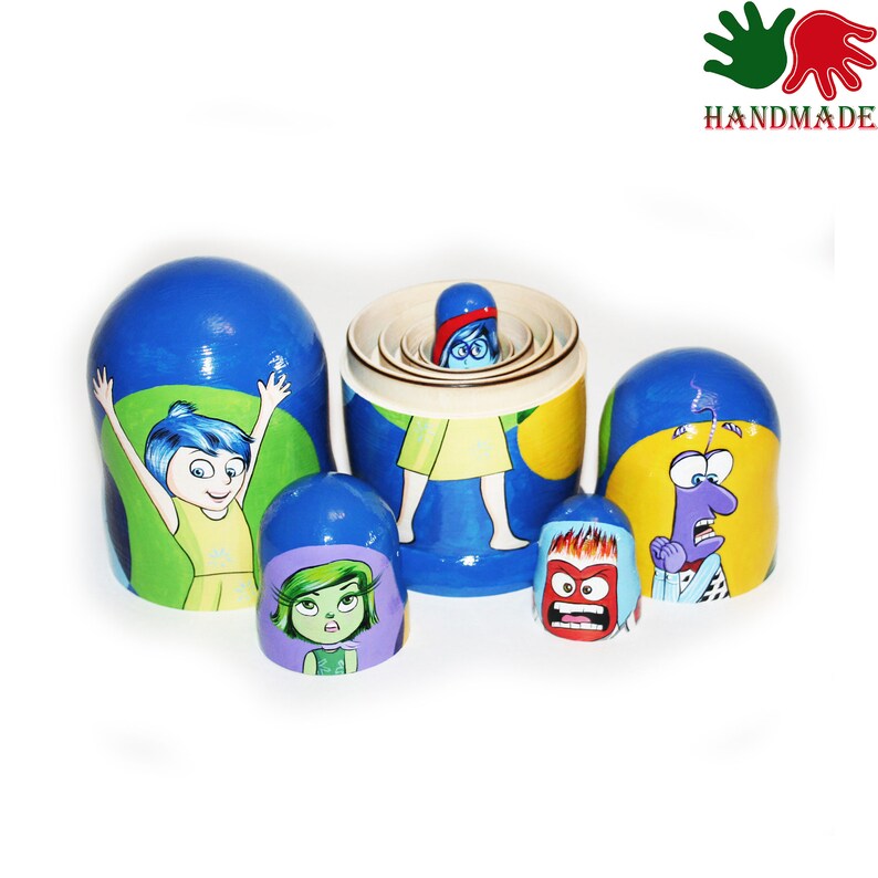 Nesting dolls Inside Out matryoshka nesting doll for kids wood Etsy