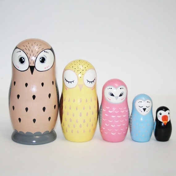 owl russian dolls