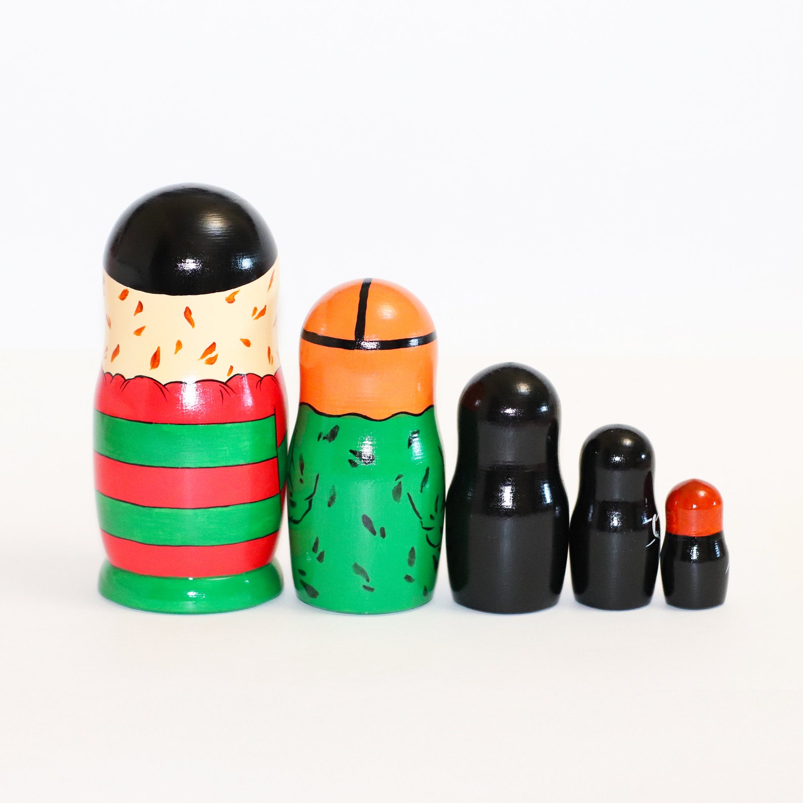Nesting dolls Scary Horror movie matryoshka modern nesting Etsy