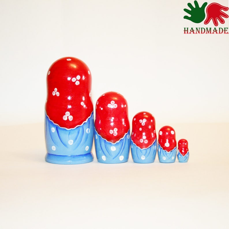 matryoshka nesting doll for kids wooden toy hand painted custom nesting dolls Girl with animals Nesting dolls girl with kitten cat