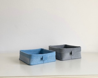 felt-like fabric storage box,gray minimalist storage box,home gift,storage basket