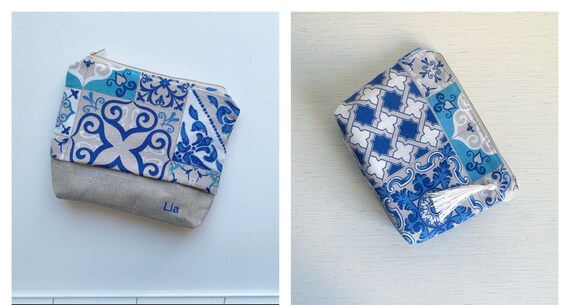 Estuche de belleza personalizado para mujer en tela estampada - Etsy