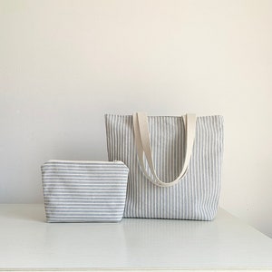 Bolsa de praia grande e estojo de beleza em tecido, estojo de cosméticos, bolsa clutch de praia, comprador de tecido macio, sacola grande de verão