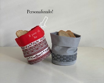 Christmas bread basket, personalized Christmas gift new house, cloth kitchen basket, bathroom basket, linen basket,