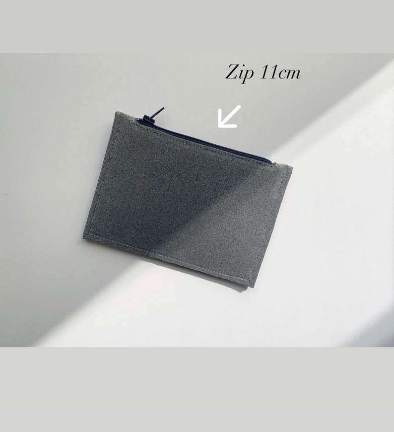 Portafoglio Minimalista Con Finestra ID E Cordino | Portafoglio Impermeabile Con Cerniera, Portachiavi, Grigio