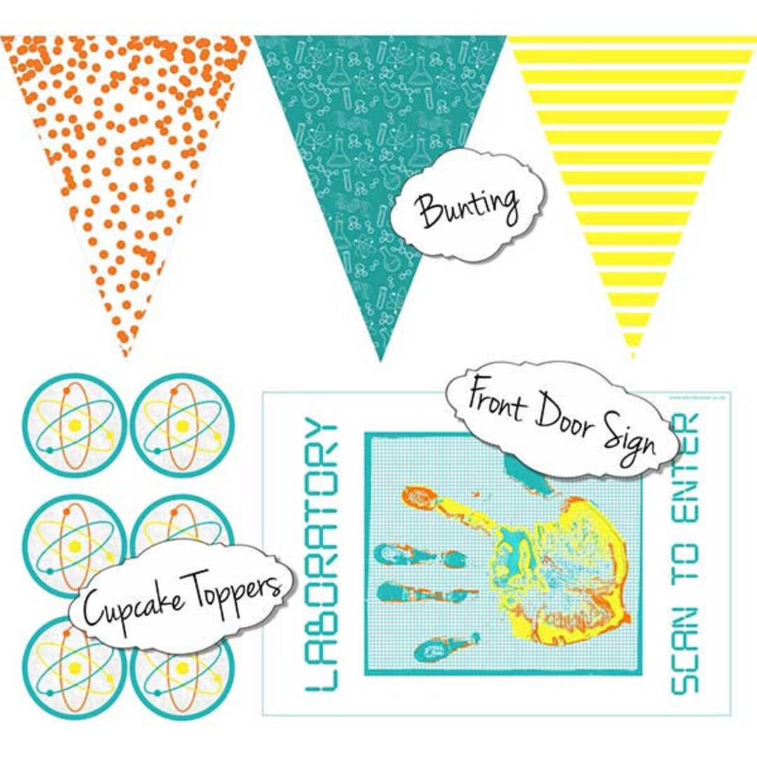 Science Party Printable Decorations, Party Printables, Science Party ...