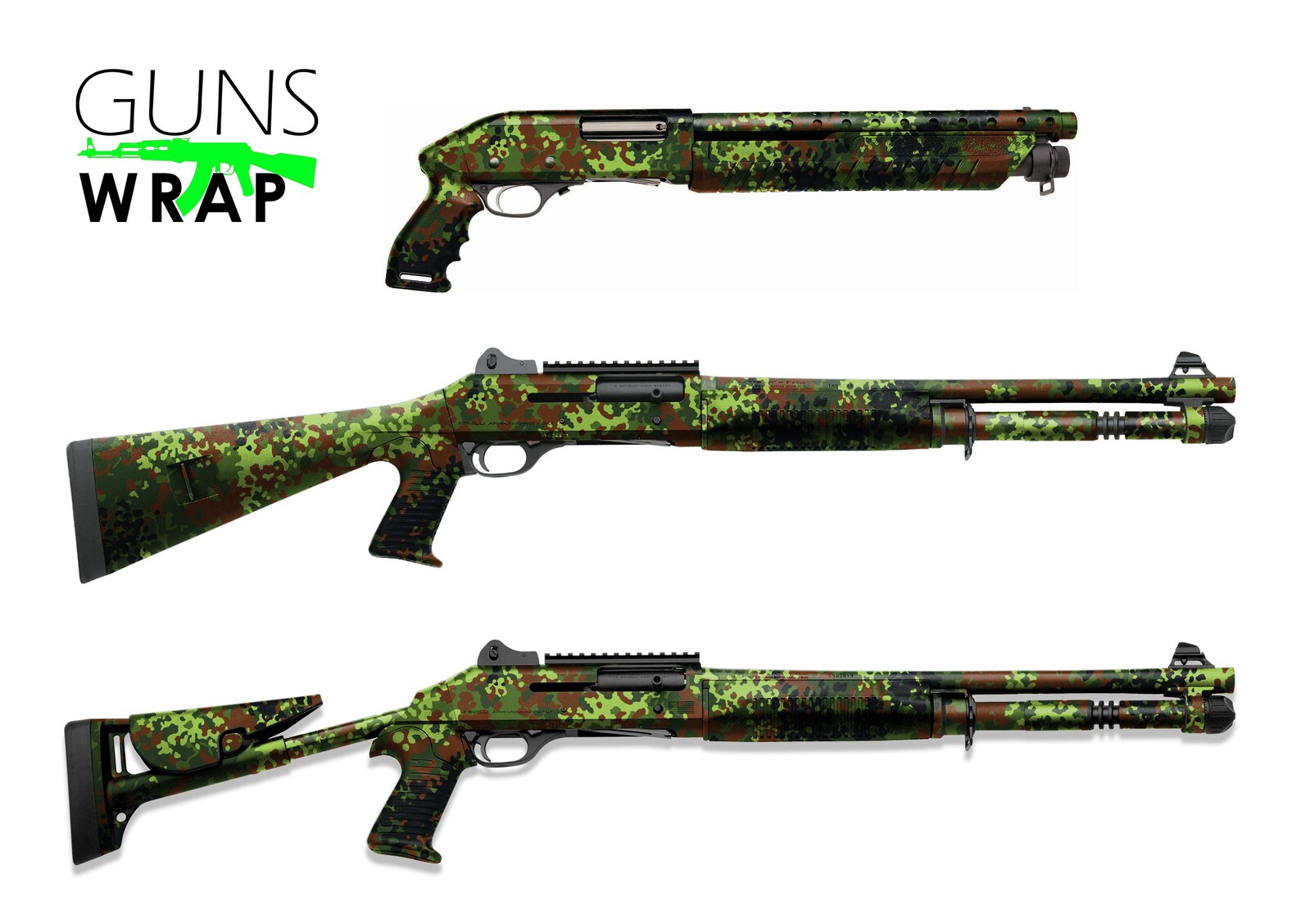 Shotgun Skin GunsWrap Camouflage Wrap Kit for Gun Flecktarn Etsy