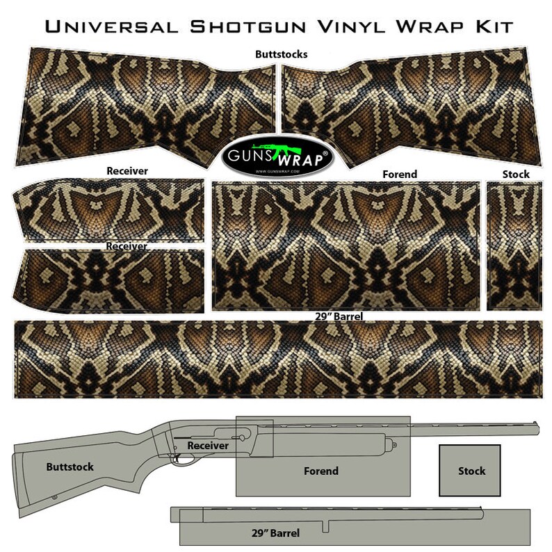 Shotgun Skin GunsWrap Camouflage Wrap Kit for Gun SNAKE2 Etsy