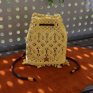 Macrame Bag Mochila Kurkuma image 1