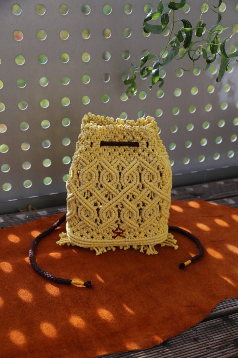 Macrame Bag Mochila Kurkuma image 1