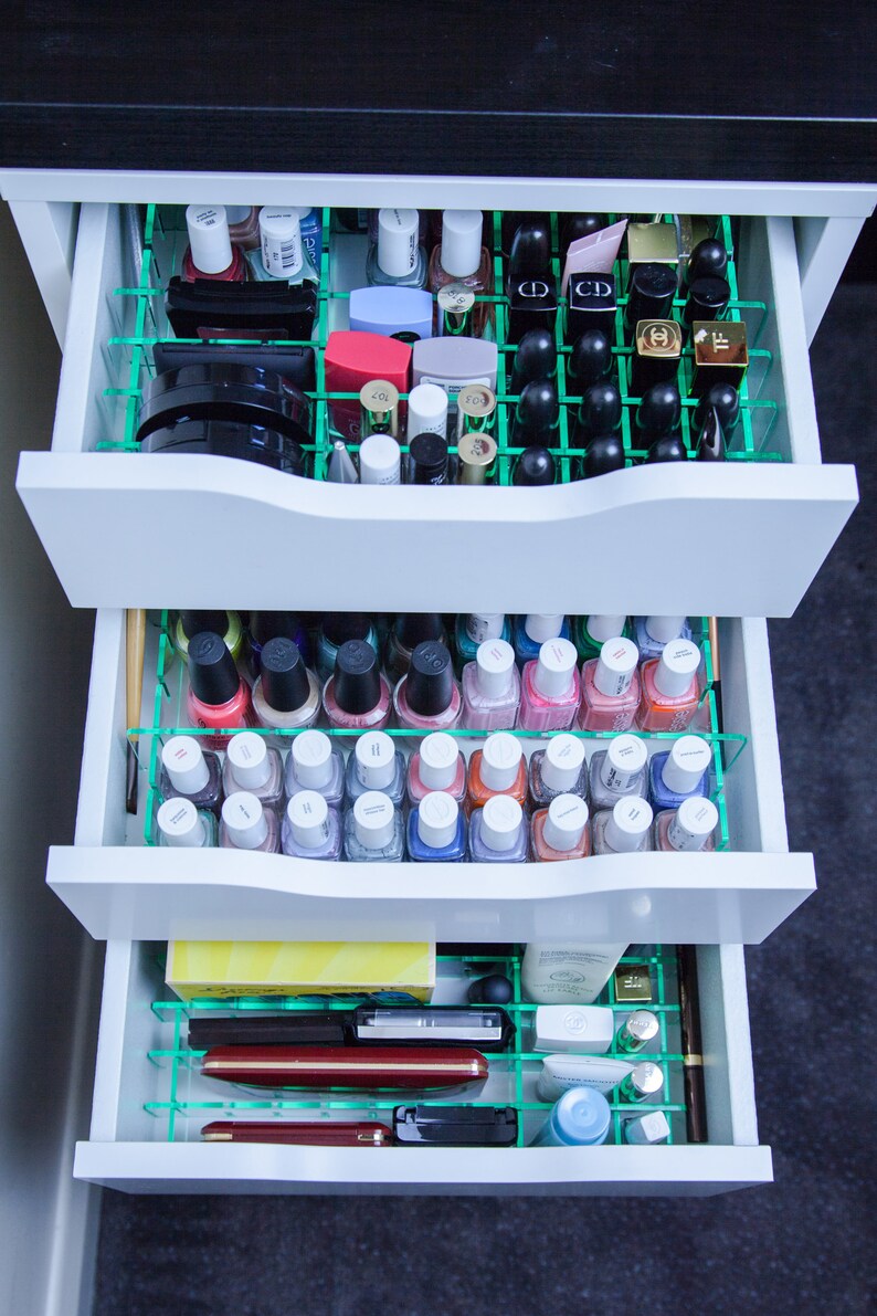 Drawer Dividers For Ikea Alex 5 Drawer Unit Acrylic Makeup Etsy