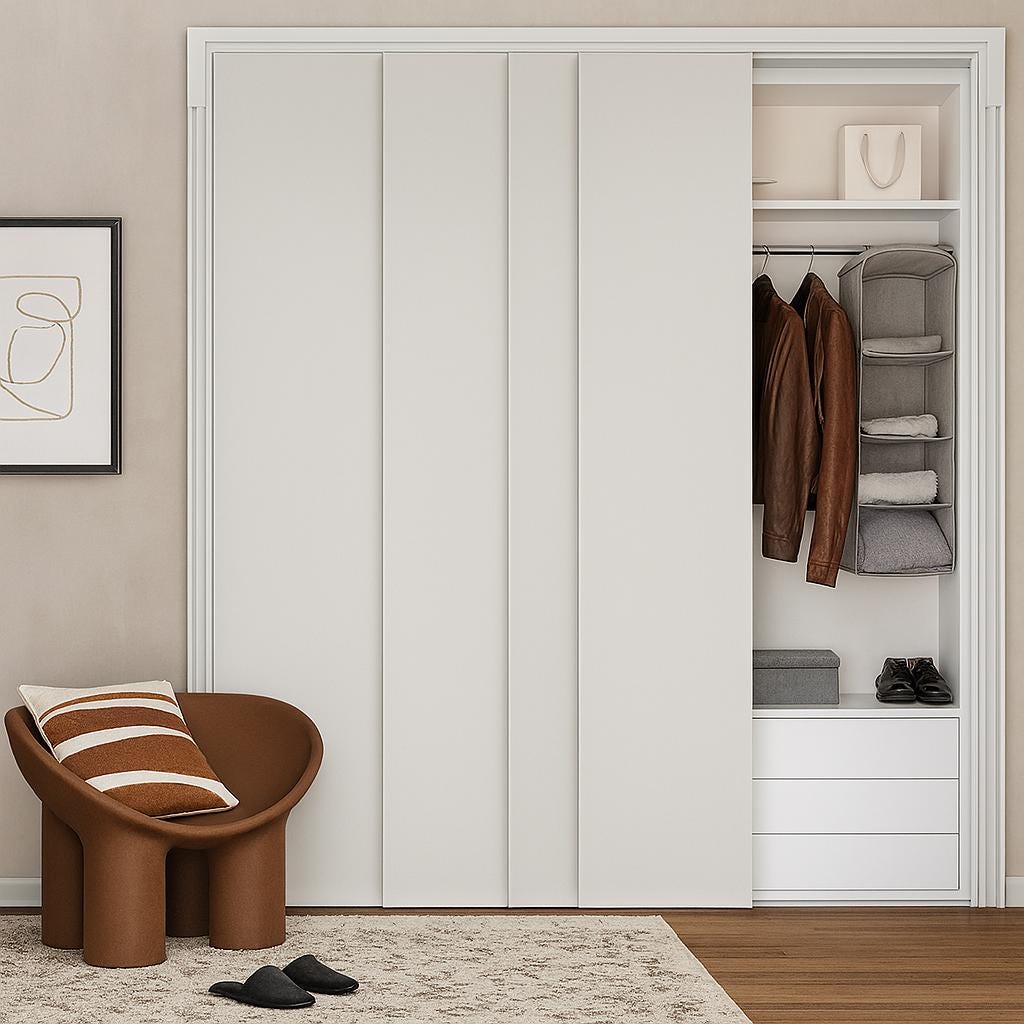 Portes Coulissantes Sur Mesure pour Placard, Dressing, Armoire | Rideaux Japonais pour Rangement, Panneaux Japonais - Toutes Tailles