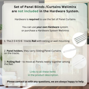 Sliding Panel Curtains for Sliding Glass Door Set of 4 Panel Track ...