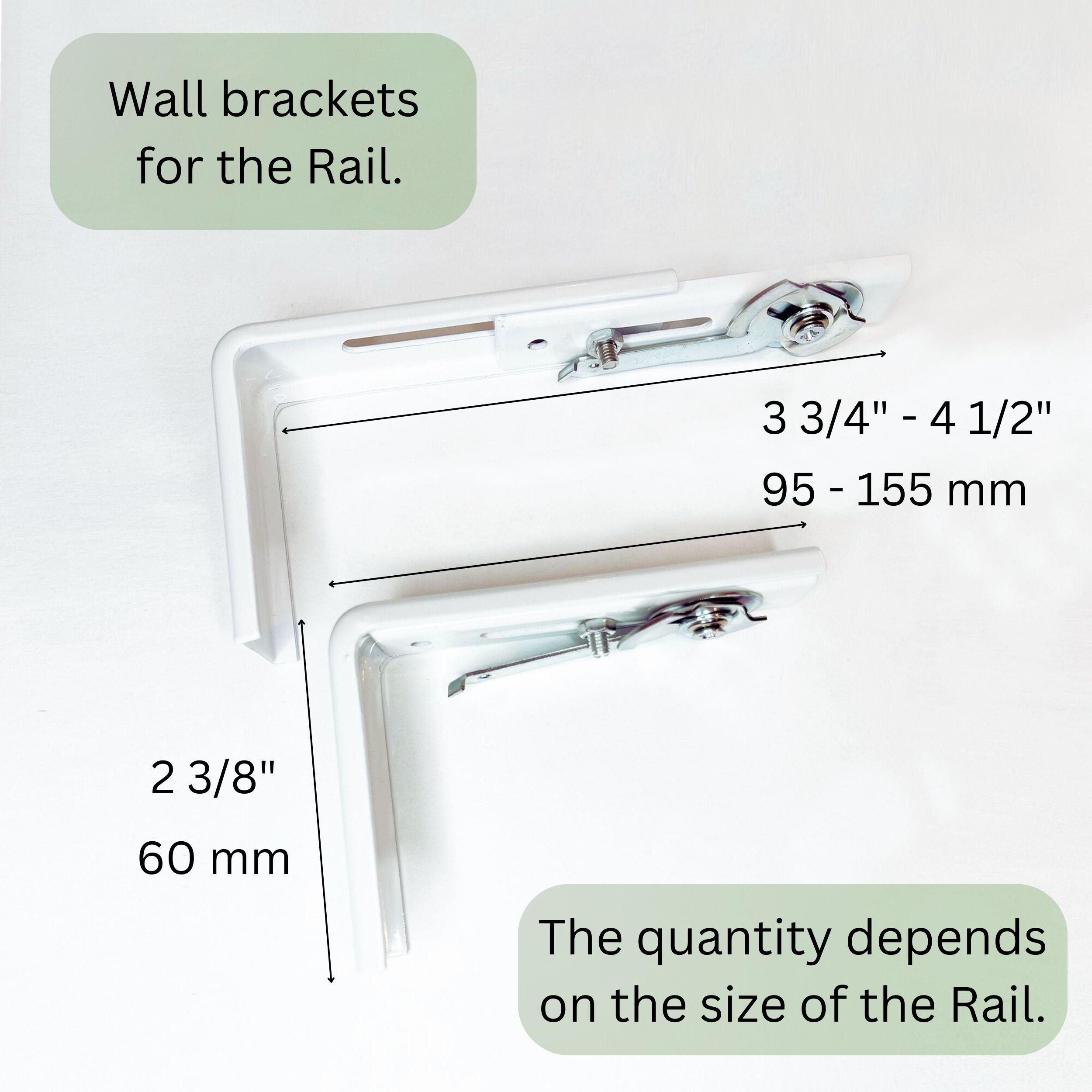 2-tracks Wall Rail Any Custom Size, Sliding Rails for Vertical Blinds ...