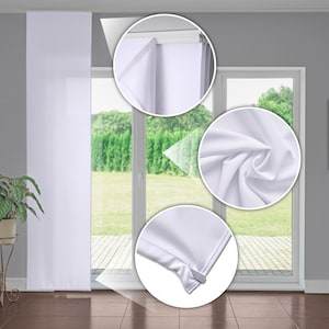 Sliding Panel Curtain White Screen, Vertical Blind in Elegant Style for Living Room, Clinics, Bedroom, Hotel, Cafe, School, custom, 1 Panel