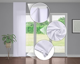 Sliding Panel Curtain White Screen, Vertical Blind in Elegant Style for Living Room, Clinics, Bedroom, Hotel, Cafe, School, Office, custom