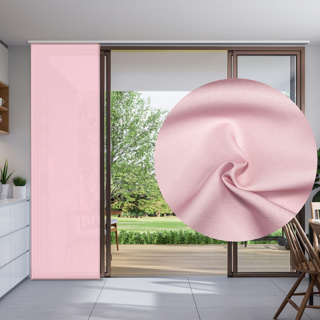 Icy Pink Sliding Panel Curtains – Versatile Window Treatments for Large ...