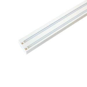 Double curtain track, any custom size, Rail for Sliding Panels, Blinds, Curtains, Sheers, white aluminum, ceiling or wall mounted