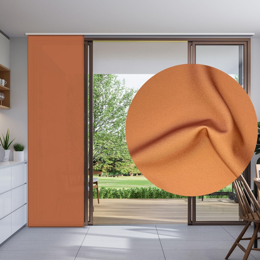 Brown Caramel Sliding Panel Curtains – Versatile Window Treatments for ...