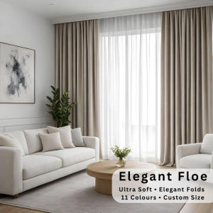 Tende in Velluto Extra Larghe: Collezione Floe, Tende Moderne a Onda per Camera da Letto, Tende Premium su Misura per Soggiorno,  1 Pannello
