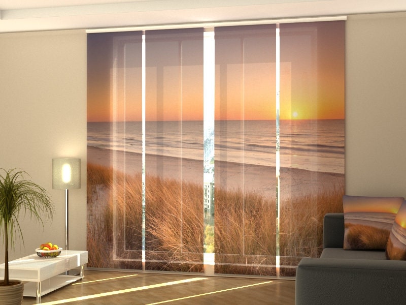 Wellmira Schiebegardinen Mit Herbstblättern – 3 Stück, Je 60x245 Cm – Fertig Konfektioniert Für Fenster & Türen