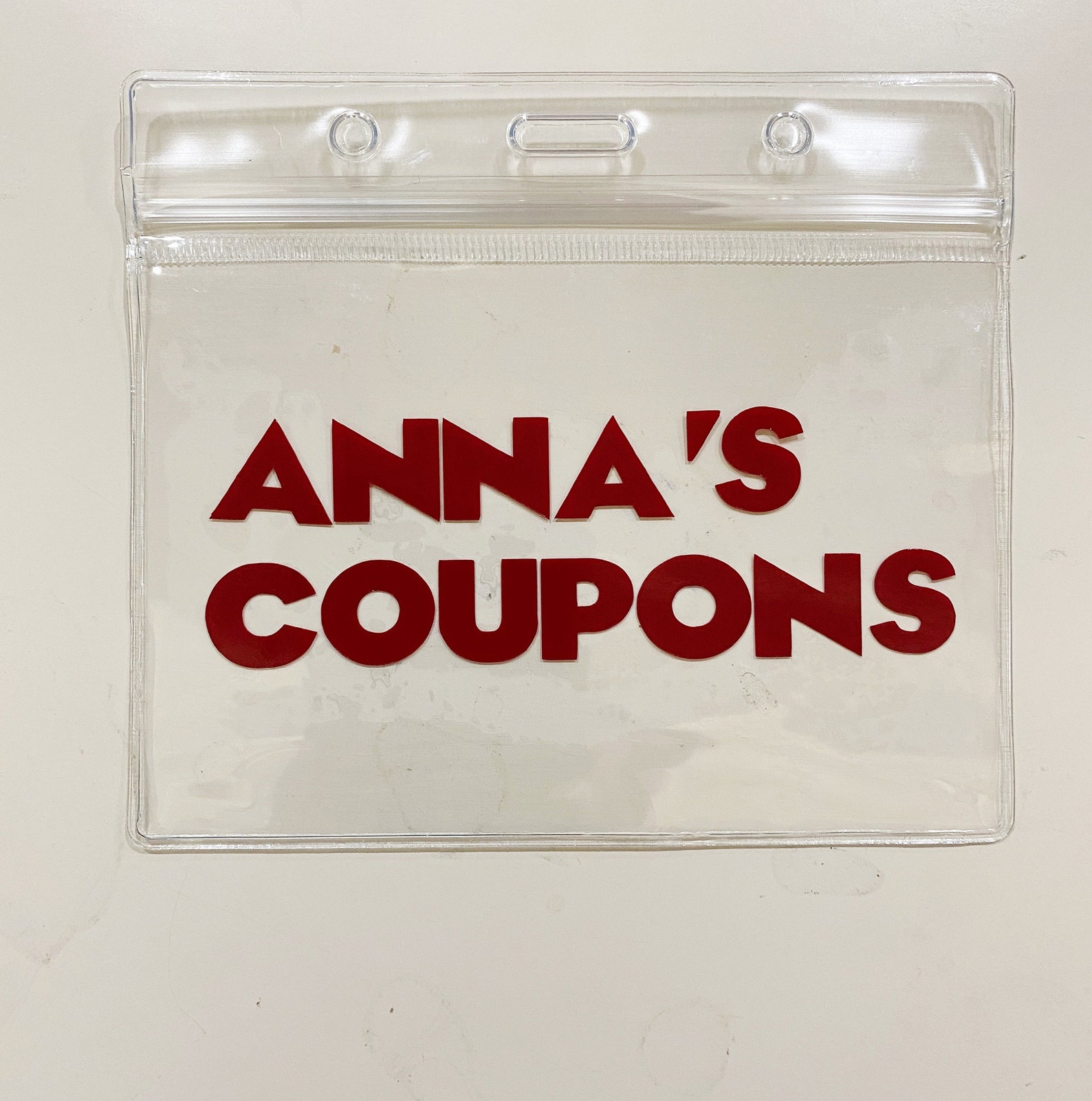 Coupon holder personalized light weight see through coupon Etsy