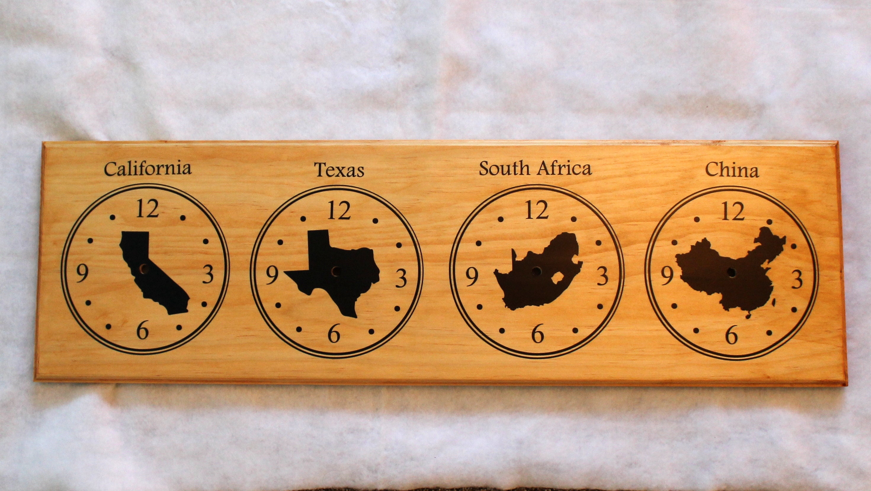 3 Time Zone Clock Custom Time zone Clock Two Time Zone Etsy