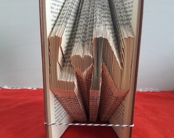 INITIALS folded book, names initials, letters and a heart, love gift, wedding, hochzeit, for lover, 1st anniversary, personalized gift