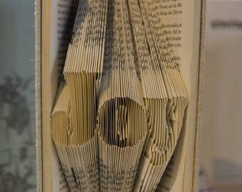 JOY Folded book art, happy gift, encouraging present, for husband, be happy, inspiring words, joyful life, for wife, für Geburtstag, lovely