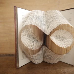 INFINITY SIGN folded book, unique art, recycled books, infinity symbol, spiritual gift, personalized gift, anniversary, Hochzeit, origami .