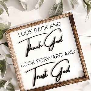 Rustic Wood Religious Sign: Inspirational Quote, Farmhouse Decor