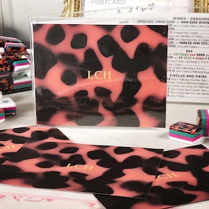 Mahjong Karteneinlage | Schildpatt NMJL Karteneinsatz | Personalisierte Mahj Zubehör | Amerikanischer Mahjong Kartenschutz