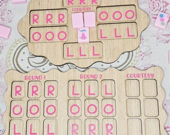 Handmade Wood Mahjong Practice Board, Beginner Learning Tool