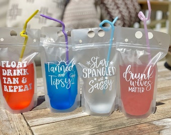 Reusable Drink Pouches: Funny Summer Party Favors
