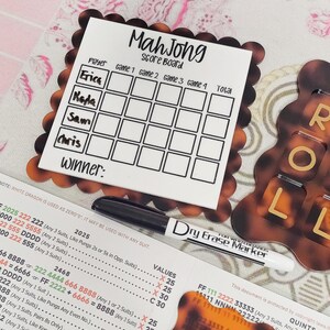 Mahjong Practice Board, Mahjong Beginner, Mahjong Line Reader, Charleston, Mahjong Accessories, Mahjong Scoreboard, Mahjong Tiles image 6