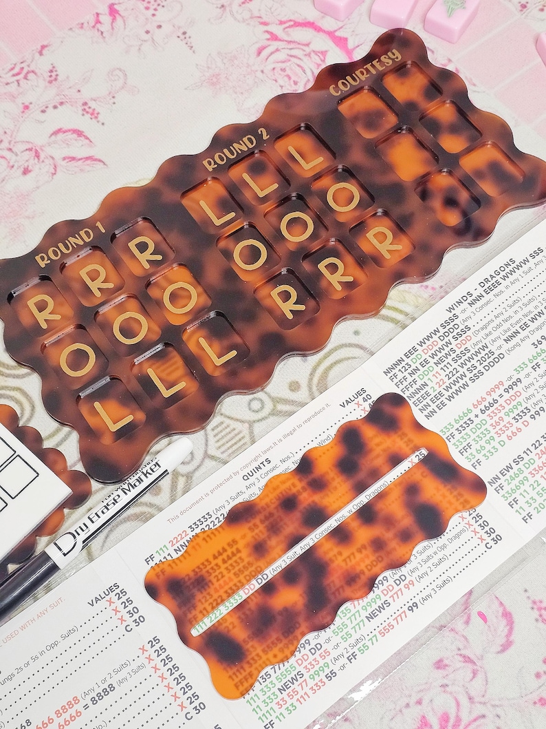 Mahjong Practice Board, Mahjong Beginner, Mahjong Line Reader, Charleston, Mahjong Accessories, Mahjong Scoreboard, Mahjong Tiles image 5