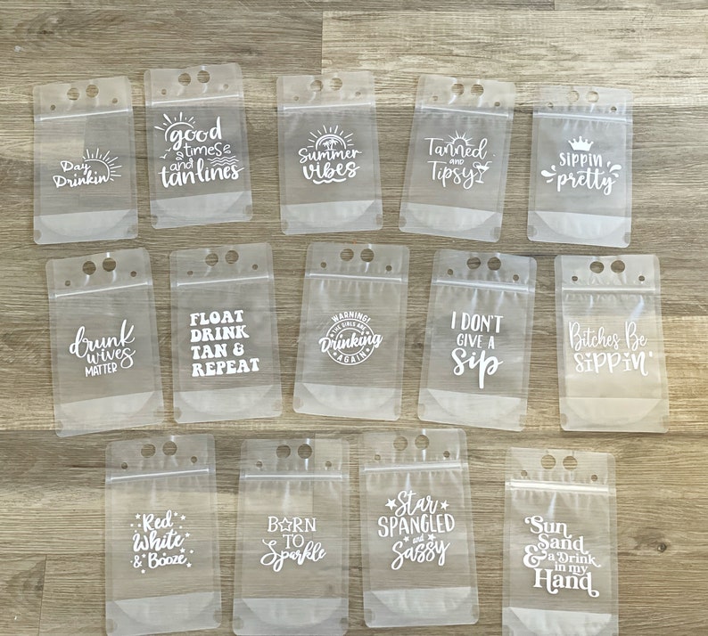 Reusable Drink Pouches: Funny Summer Party Favors image 5