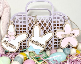 Personalized Easter tags for Easter baskets, personalized name tags, basket tags, kids Easter gift, Easter decor, Easter gift for kids