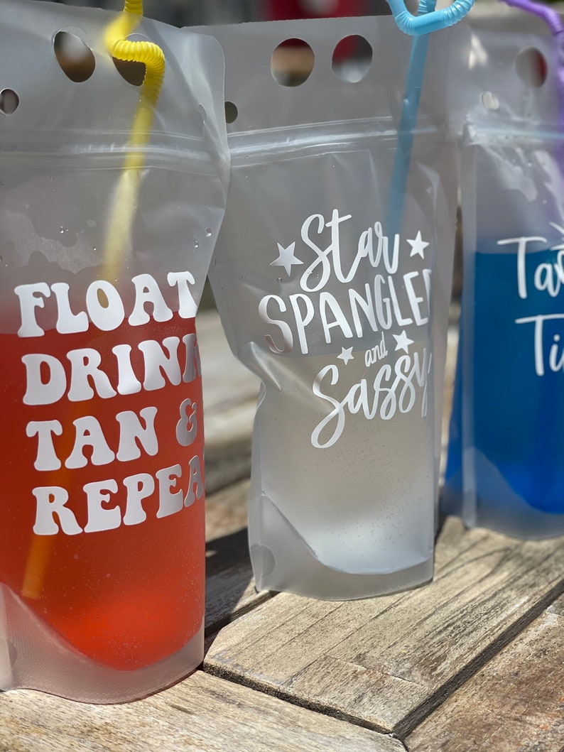 Reusable Drink Pouches: Funny Summer Party Favors image 3