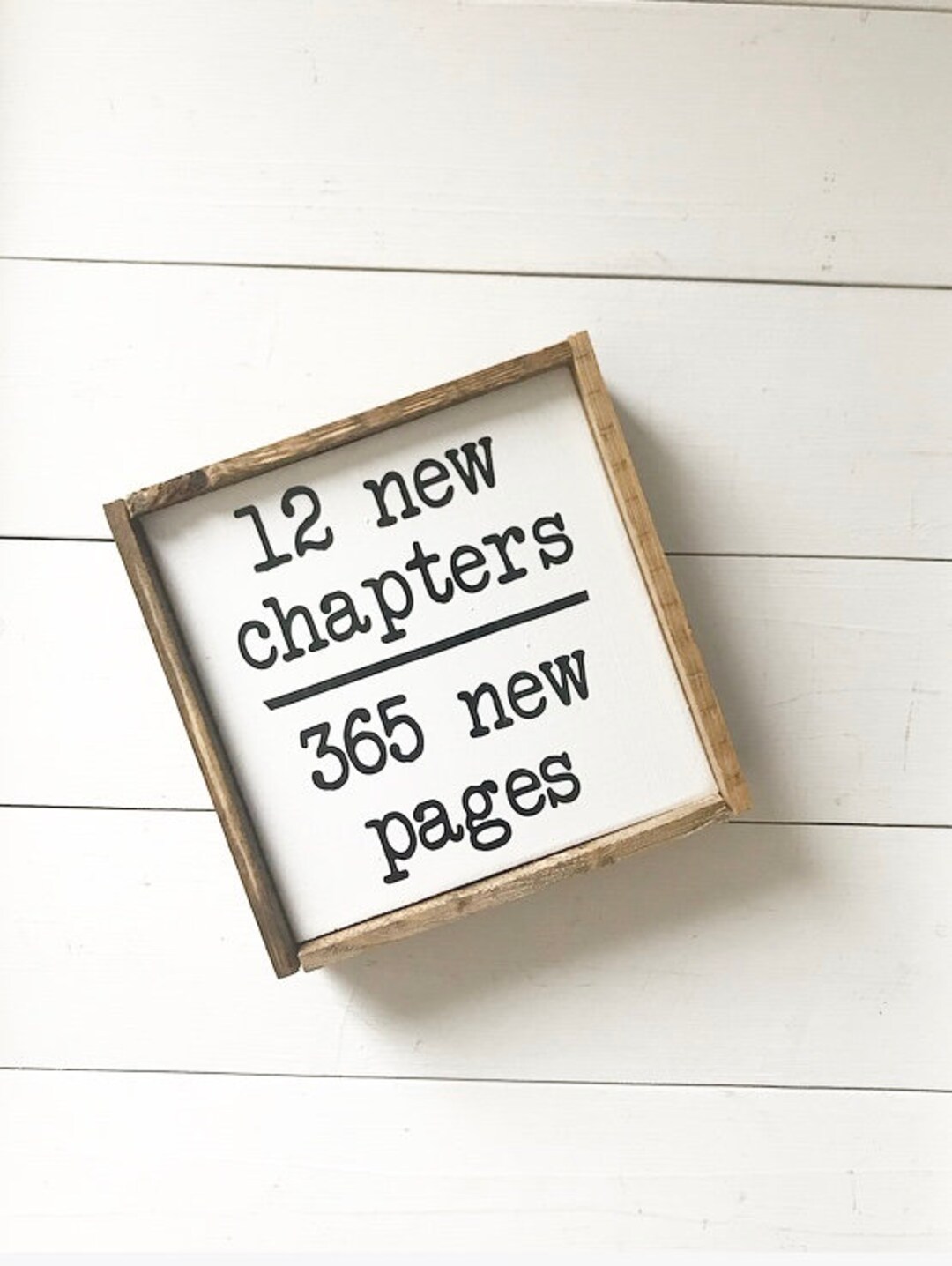 Farmhouse Wood Sign: 12 New Chapters, Inspirational Decor - Etsy