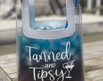 Capri sun bags, adult gift bag, drinking, summer drinks, summer vibes, bachelorette gifts, drinking tote, plastic tote, pool bag