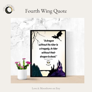 Fourth Wing Book Fan Art Poster | Empyrean Fan Wall Art | Violet Sorrengail | Basgiath War College | Dragon Rider | Booktok Fan Art