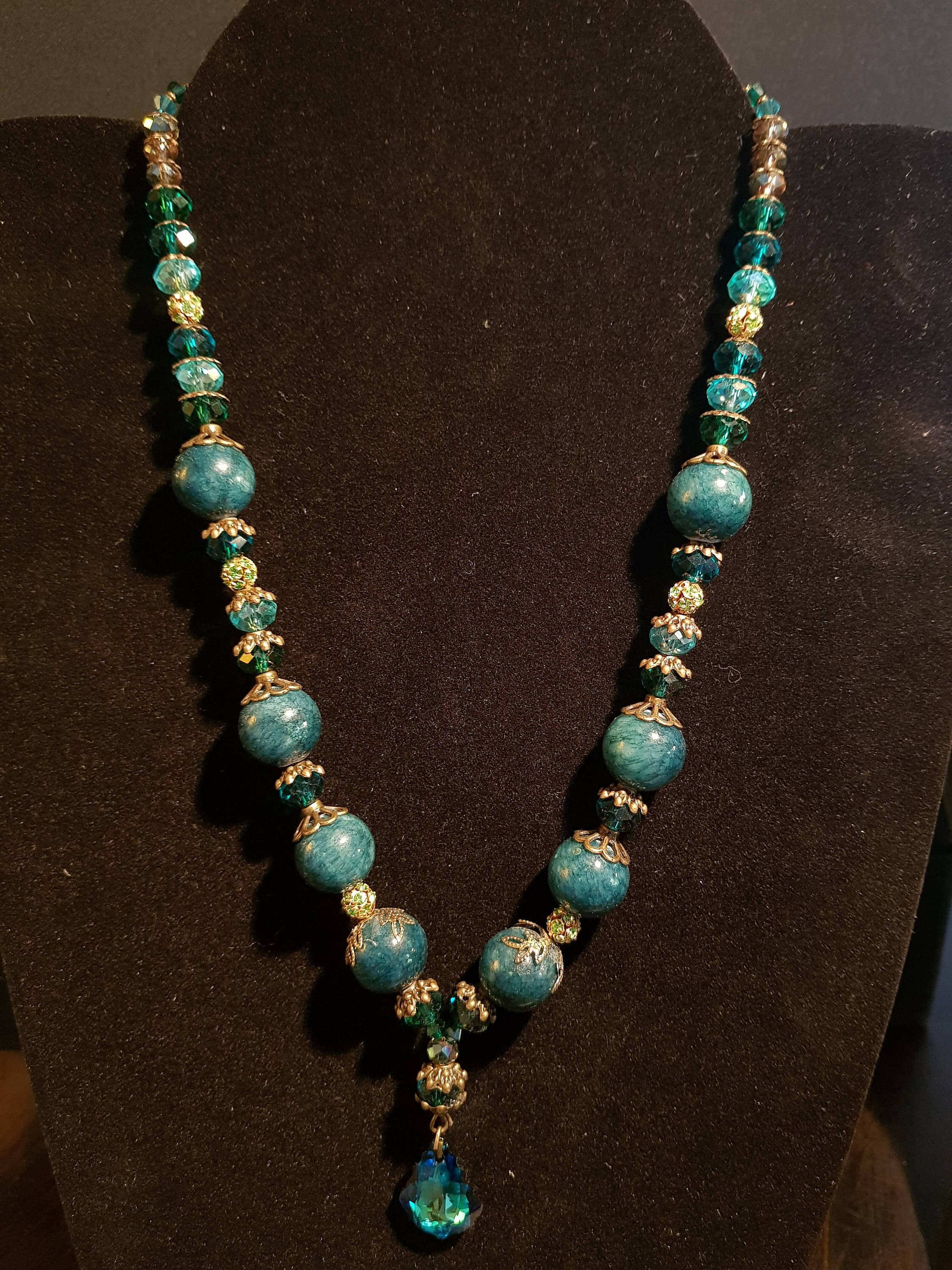 Collier En Perles De Jade Naturelles Persanes - Nuances Roses Et Blanches