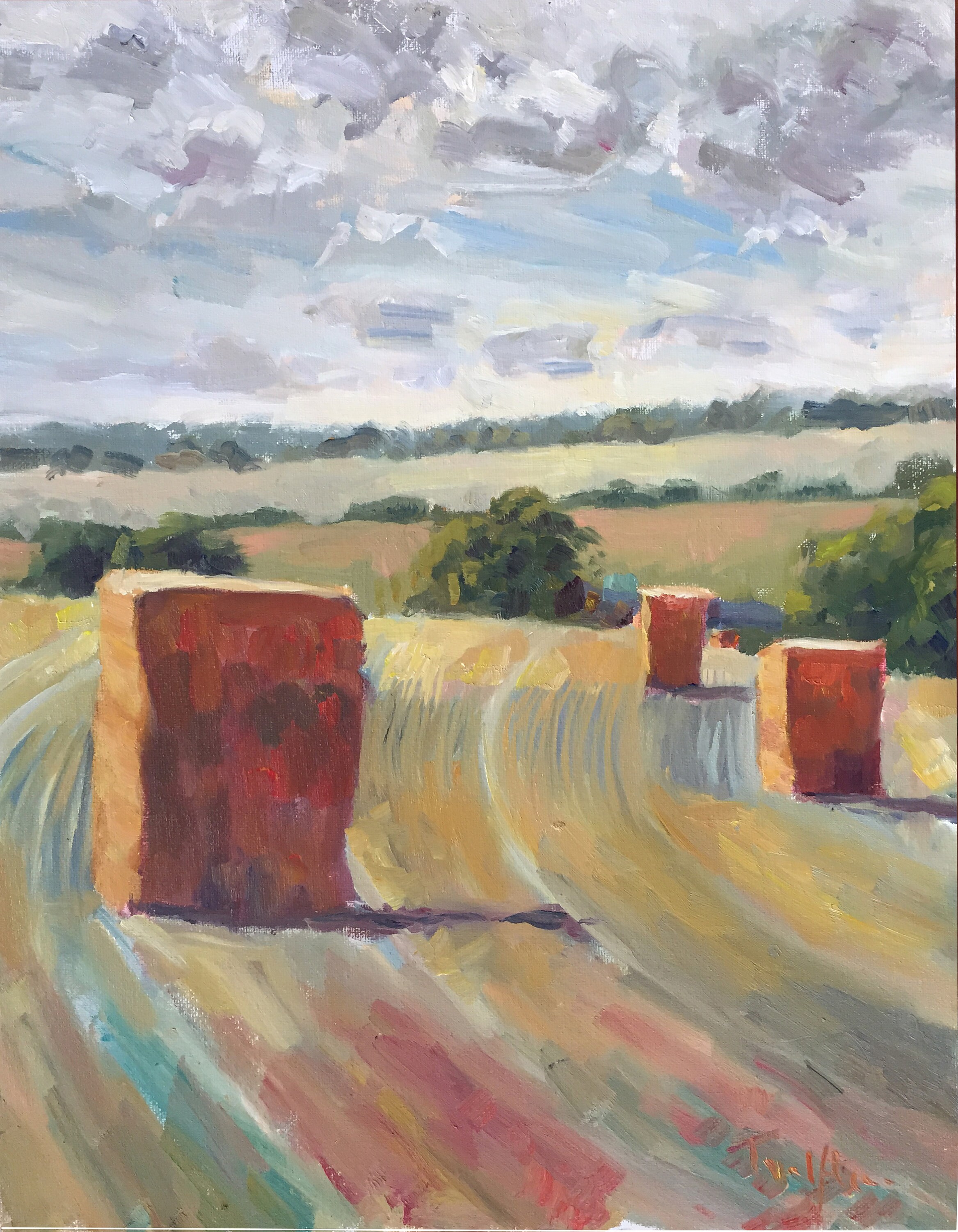 Haystacks Wellhead Farms Wendover Original Oil Panting by Christian