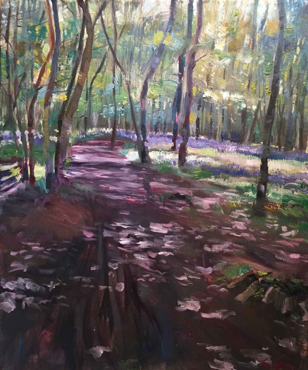 Deep in the Forest - Woodland Landscape - Original Oil Painting by ...