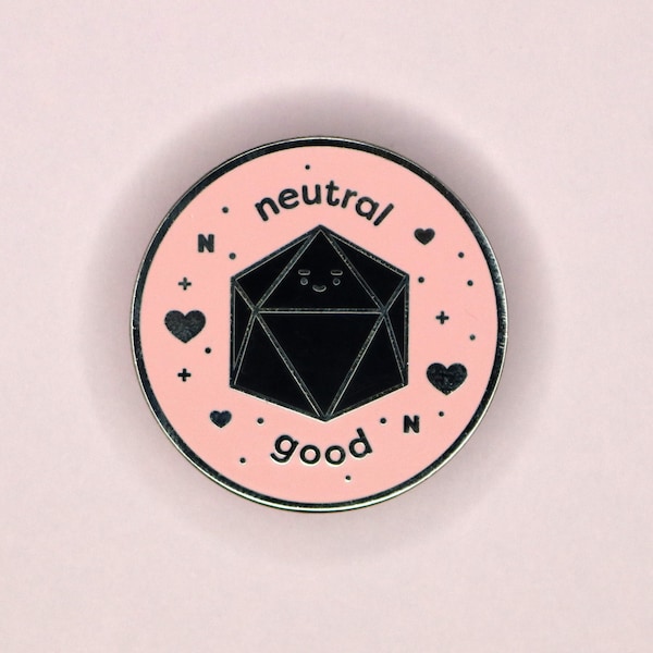 Neutral Good Alignment Hard Enamel Pin for DnD Players and Dungeon Masters