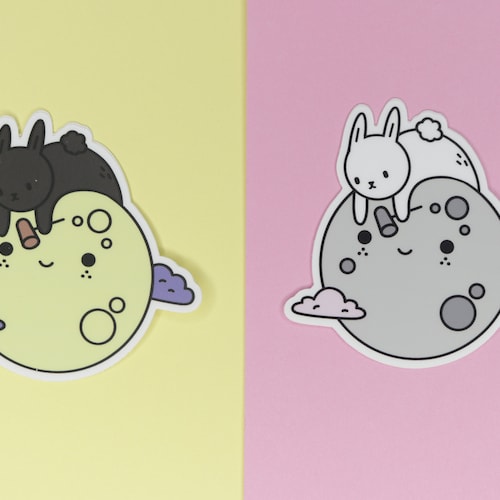 Simple Lionhead Rabbit Sticker Bunny Car Decal / Laptop Decal - Etsy