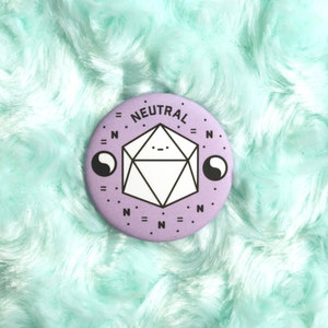 RPG Alignment Buttons for Dungeons and Dragons Players Neutral